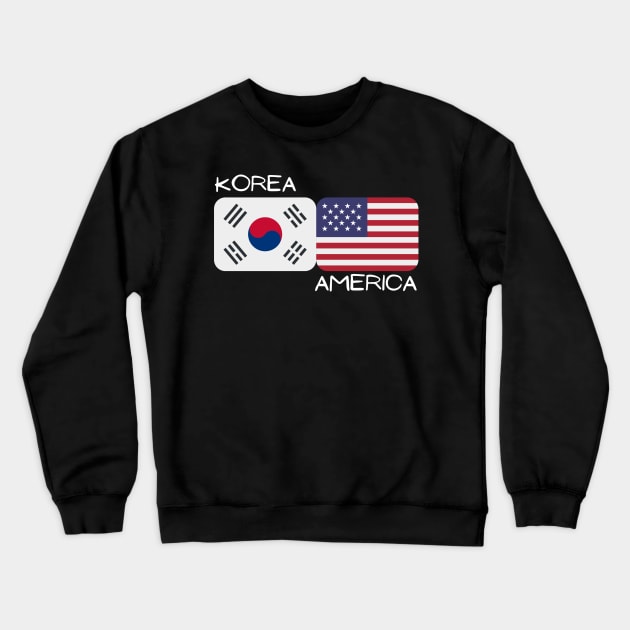 Korean American - Korea, America Crewneck Sweatshirt by The Korean Rage